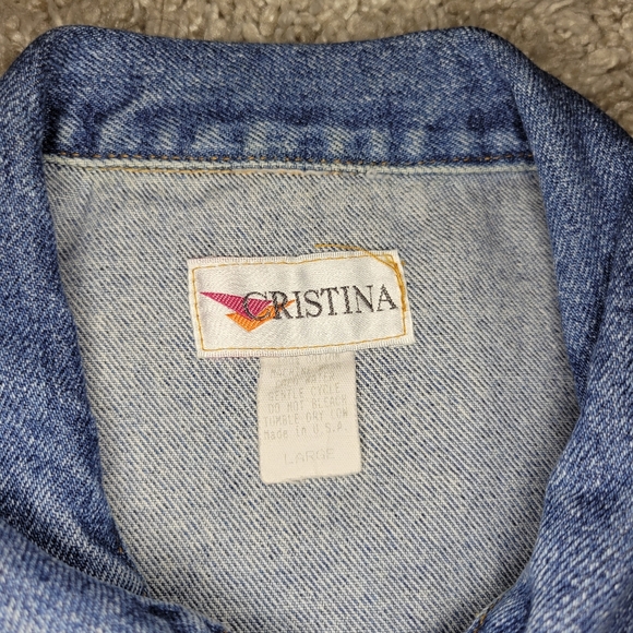 Vintage Collar Jean Vest - Picture 8 of 8